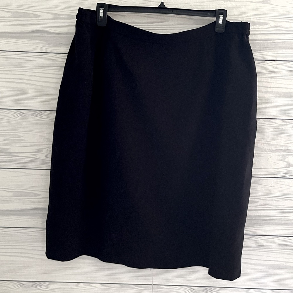 Allyson Cara Plus Black Lined Skirt 24W